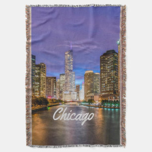 Chicago Illinois City At Night Filt