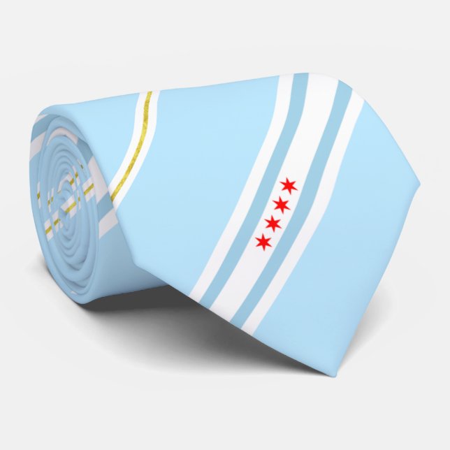 Chicago (Illinois) City flagga Neck Tie Slips (Rullad)