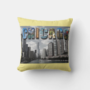 Chicago Illinois City Skyline Skyscrapers Photo Kudde