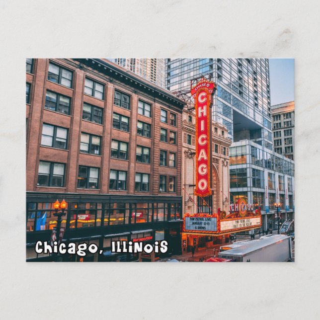 Chicago Illinois Downtown Postcard Vykort (Framsida)