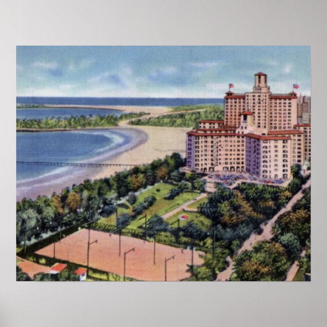 Chicago Illinois Edgewater Beach Hotel Poster (Framsidan)