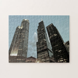 Chicago Illinois Hancock Torn Urban Architecture Pussel