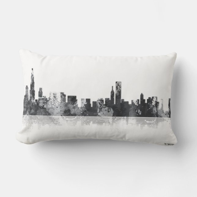 CHICAGO ILLINOIS HORISONT - dekorativ kudde (Framsida)