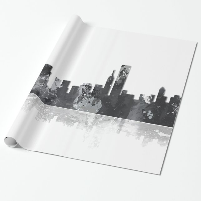 CHICAGO ILLINOIS HORISONT - inpackning av papper Presentpapper (Utrullad)