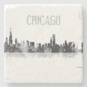 CHICAGO ILLINOIS HORISONT - stendrinkkustfartyg Stenunderlägg