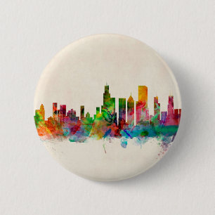 Chicago Illinois horisontCityscape Knapp