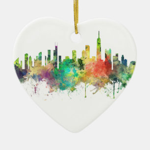 CHICAGO ILLINOIS HORISONTSP - JULGRANSPRYDNAD KERAMIK