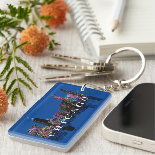 Chicago, Illinois i graffiti Keychain