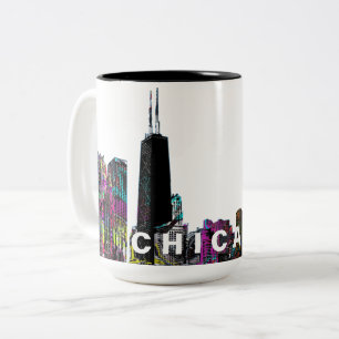 Chicago, Illinois i graffiti Två-Tonad Mugg