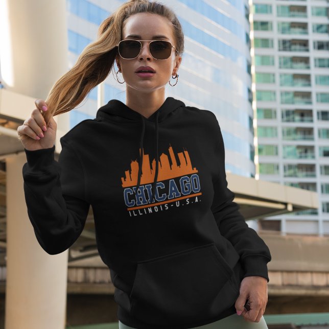 Chicago, Illinois Iconic Skyline T Shirt (Skapare uppladdad)