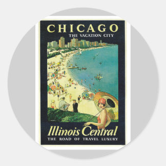 Chicago Illinois IL US Vintage Runt Klistermärke