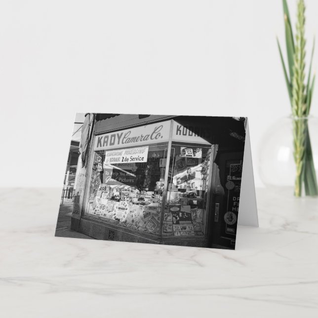 Chicago Illinois Kady Camera Co Store Window 1950s Kort (Framsida)