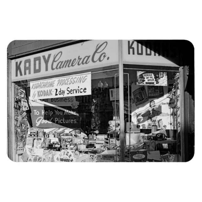 Chicago Illinois Kady Camera Co Store Window 1950s Magnet (Horisontell)