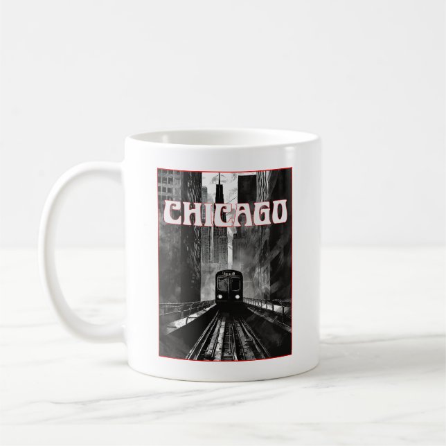 Chicago Illinois Kaffemugg (Vänster)