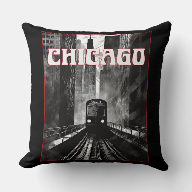 Chicago Illinois Kudde (Framsida)