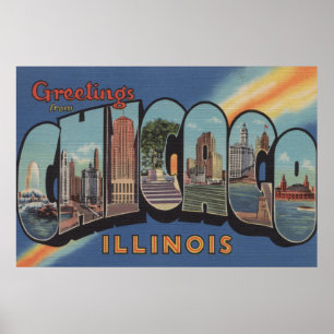 Chicago, Illinois - Large Brev Scenes 2 Poster