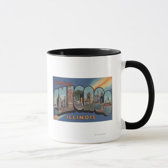 Chicago, Illinois - Large Brev Scenes Mugg (Höger)