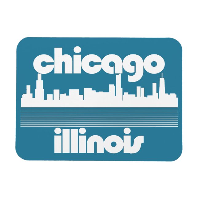 Chicago,Illinois Magnet (Horisontell)
