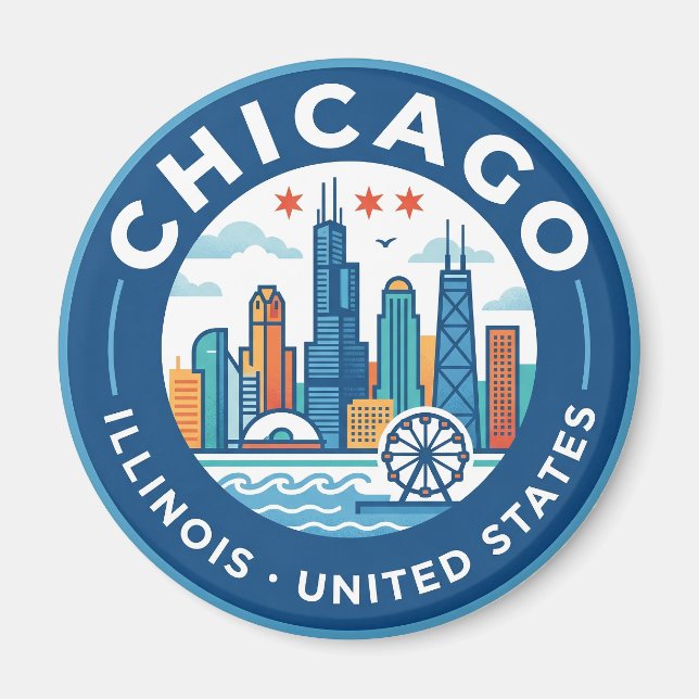 Chicago Illinois Magnet (Framsidan)