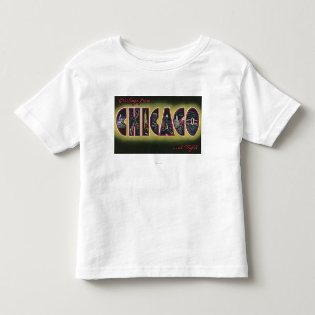 Chicago Illinois (natt) T-shirt (Framsida)