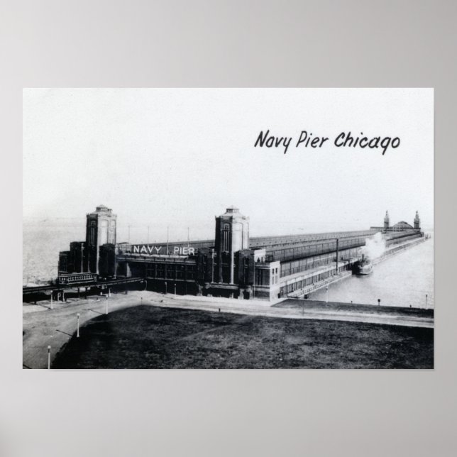 Chicago Illinois Navy Pier 1930 Poster (Framsidan)