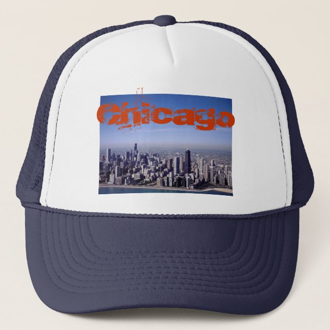 Chicago Illinois parkerar den blåsiga staden Keps (Framsida)