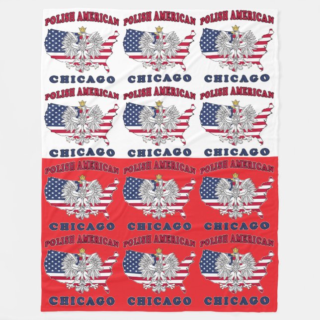 Chicago Illinois polska Fleecefilt (Framsidan)