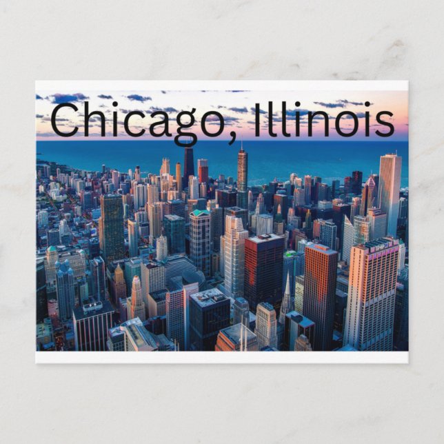 Chicago, Illinois Postcard Vykort (Framsida)