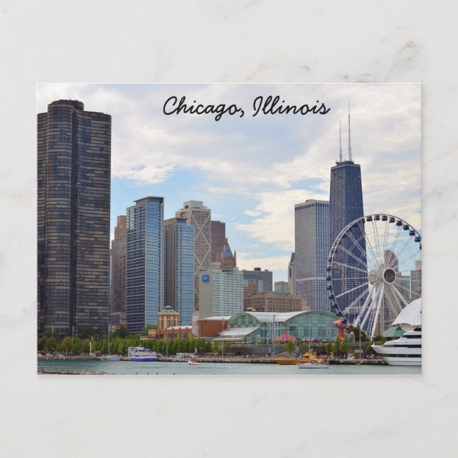 Chicago, Illinois Postcard Vykort (Framsida)