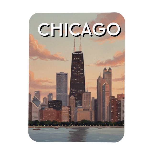 Chicago Illinois Resa Magnet (Vertikal)