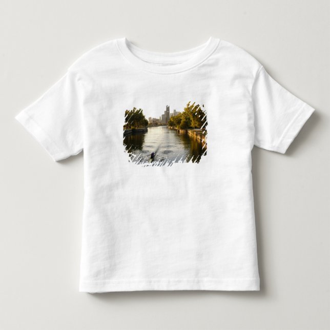 Chicago, Illinois, Rowers in Lincoln Park lagun T-shirt (Framsida)