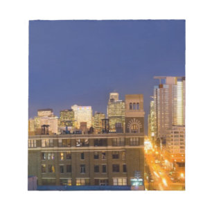 Chicago, Illinois, siluett fotograferad från West Anteckningsblock