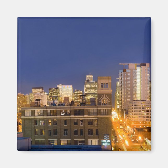 Chicago, Illinois, siluett fotograferad från West  Magnet (Framsidan)