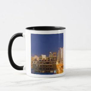 Chicago, Illinois, siluett fotograferad från West Mugg