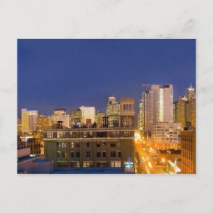 Chicago, Illinois, siluett fotograferad från West Vykort