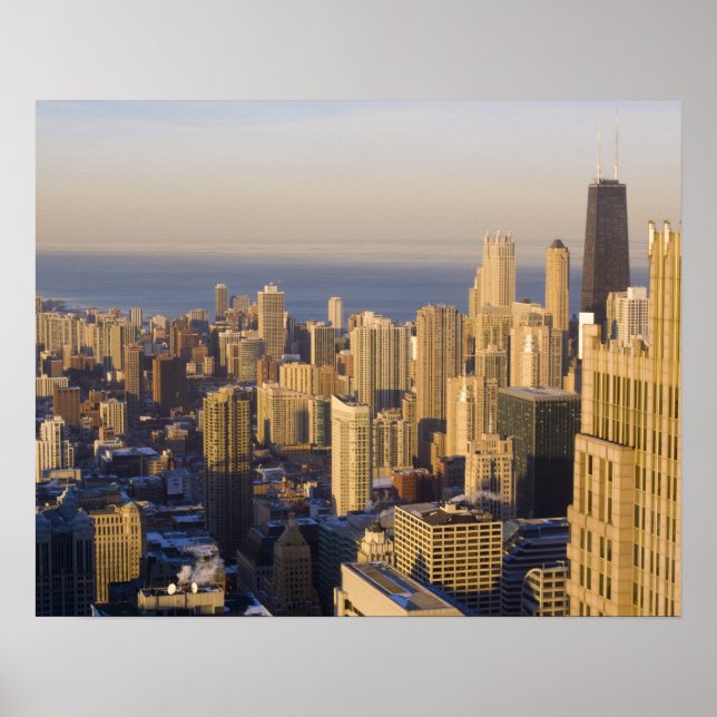 Chicago, Illinois, Siluett från Sears Tower Poster (Framsidan)
