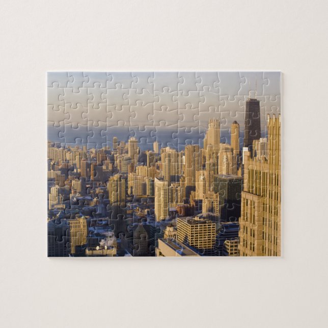 Chicago, Illinois, Siluett från Sears Tower Pussel (Horisontell)