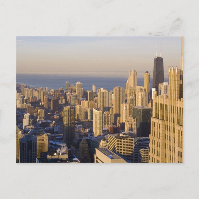 Chicago, Illinois, Siluett från Sears Tower Vykort (Framsida)