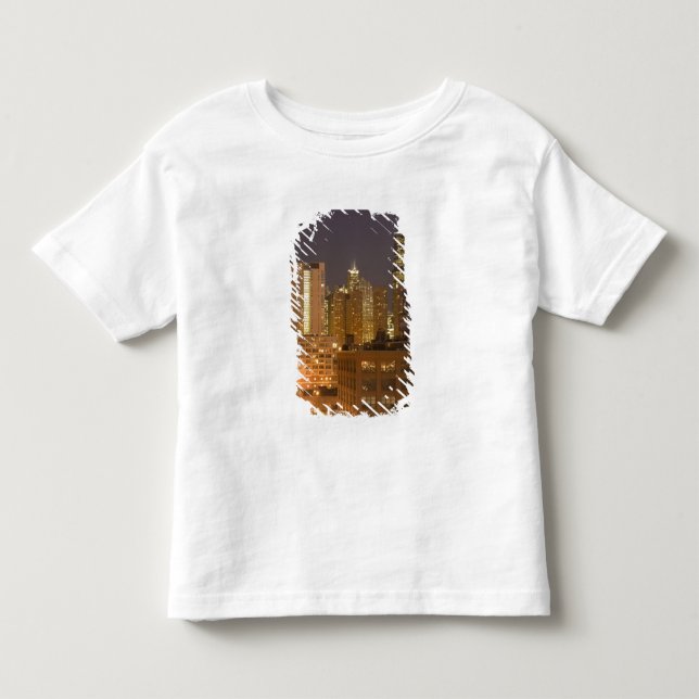 Chicago, Illinois, Siluett från West Loop vid T-shirt (Framsida)