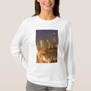 Chicago, Illinois, Siluett från West Loop vid Tee