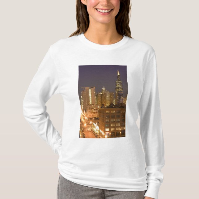 Chicago, Illinois, Siluett från West Loop vid Tee (Framsida)