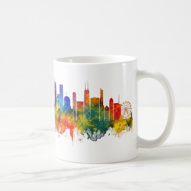 Chicago Illinois Siluett Kaffemugg (Höger)