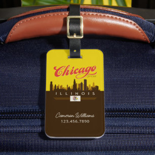Chicago Illinois Skyline Bagagebricka