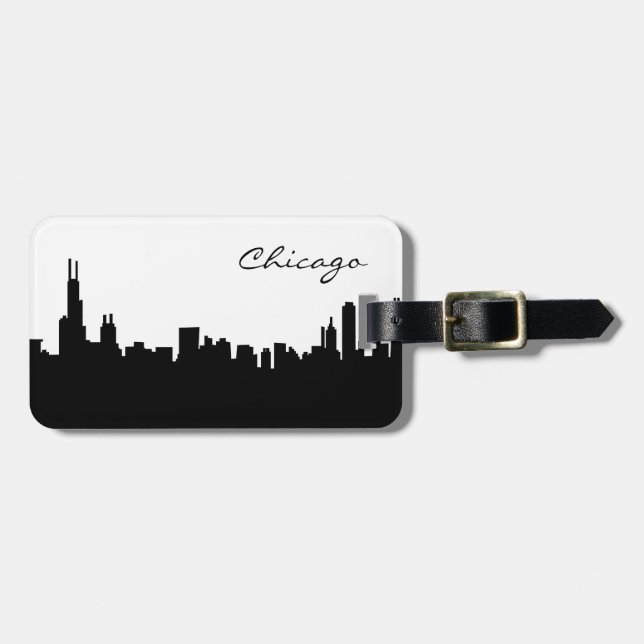 Chicago Illinois Skyline Bagagebricka (Horisontell Framsida)