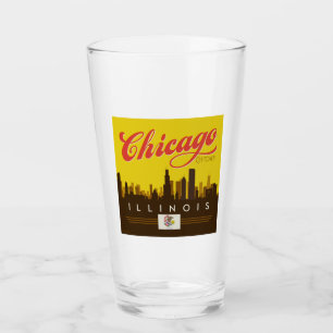 Chicago Illinois Skyline Glaskopp