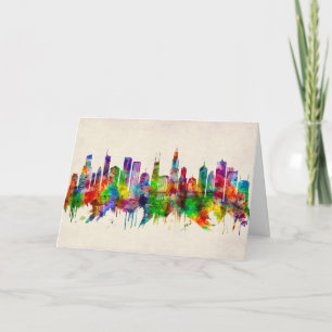 Chicago Illinois Skyline Helgkort