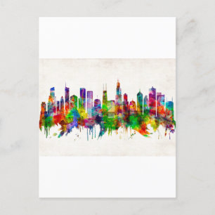Chicago Illinois Skyline Inbjudan Vykort