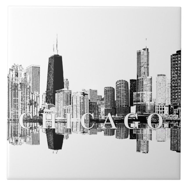 Chicago, Illinois skyline Kakelplatta (Framsidan)