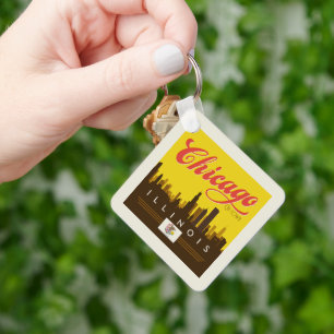 Chicago Illinois Skyline Nyckelring
