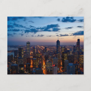 Chicago, Illinois, Skyline Postcard Vykort